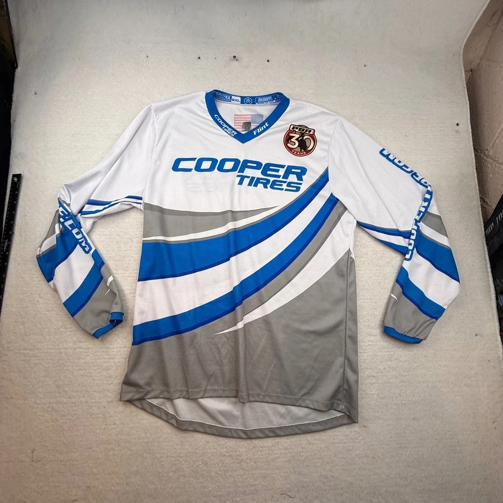 AirKontrol Cooper Tires PBR‎ 30th Anniversary Motocross Jersey Mens 2XL XXL bull